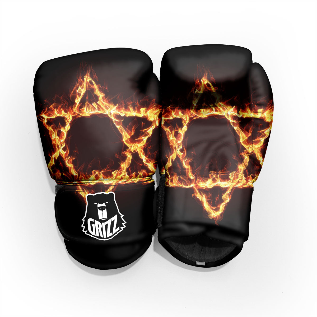 Star Of David Fiery Print Pro Boxing Glove