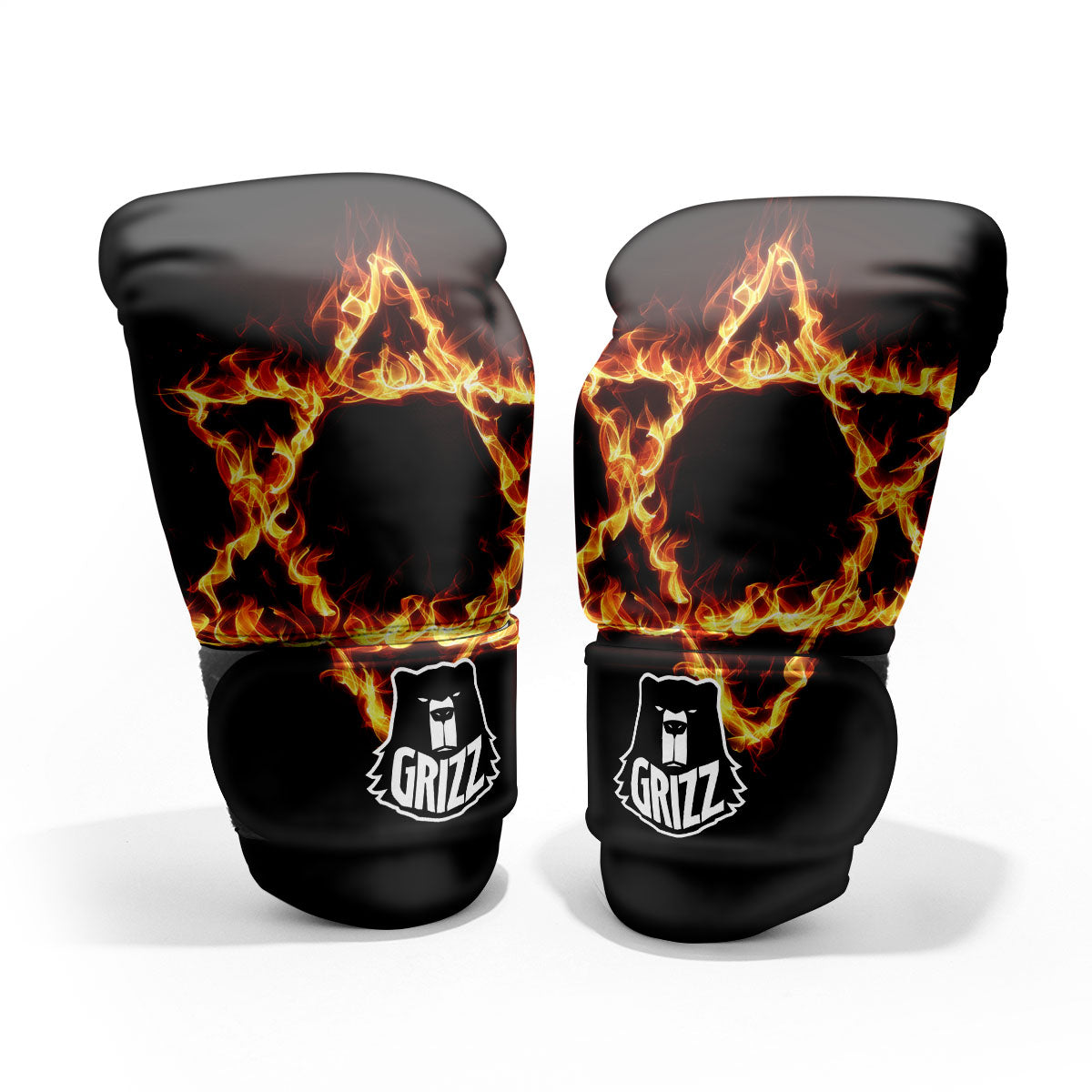 Star Of David Fiery Print Pro Boxing Glove