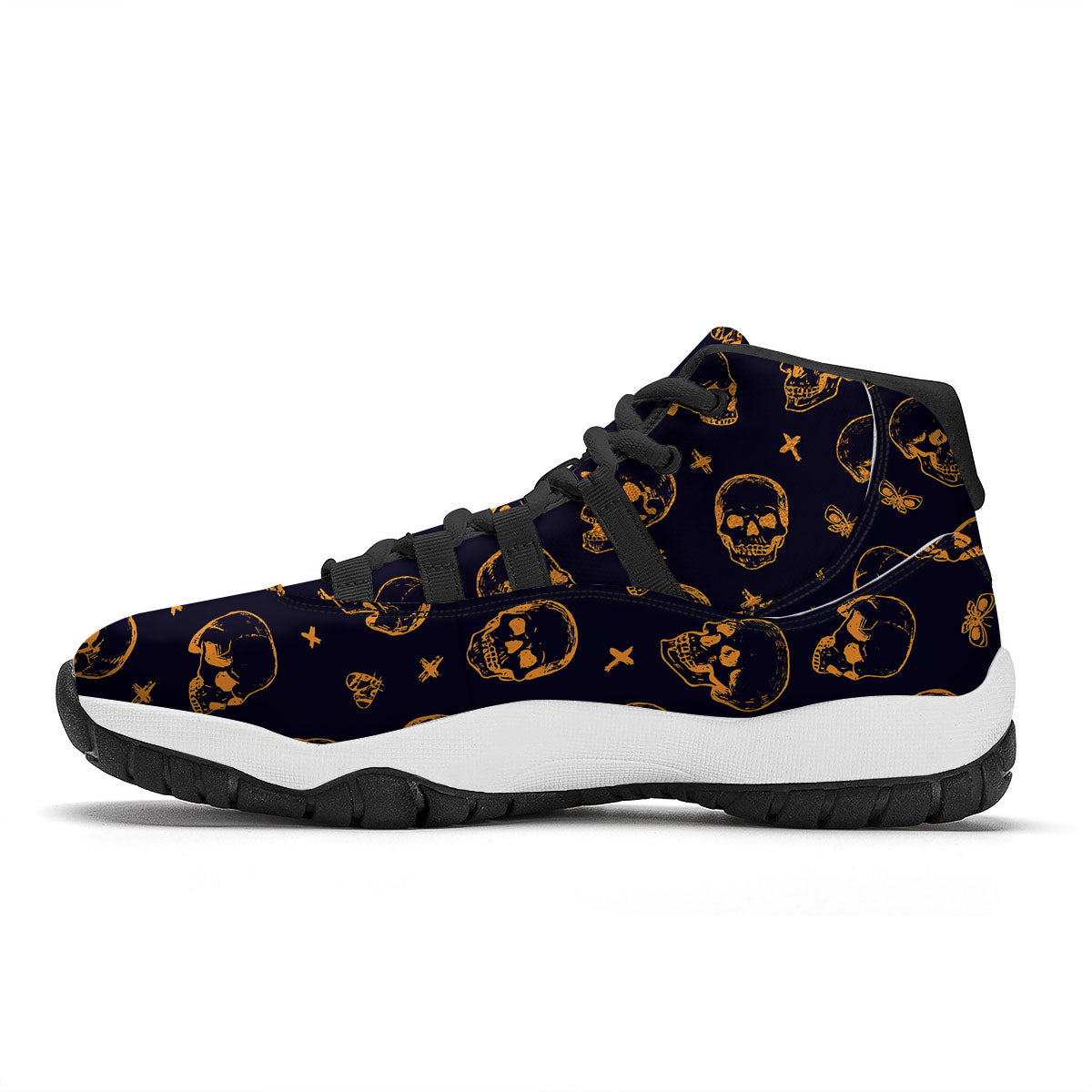 Star Of David Flaming Print Black Bball Shoes-grizzshop