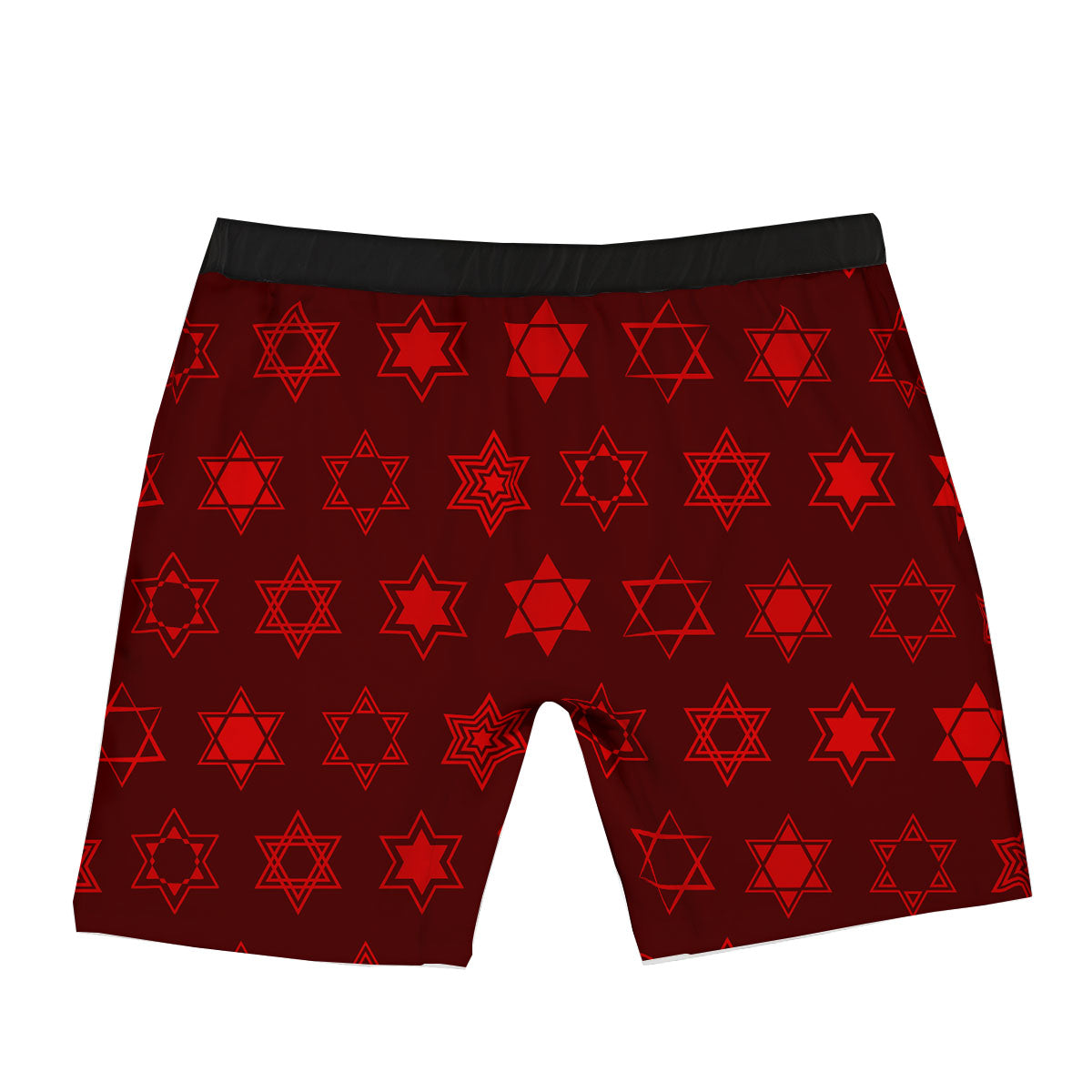 Star Of David Geometric Print Boxer Briefs-grizzshop