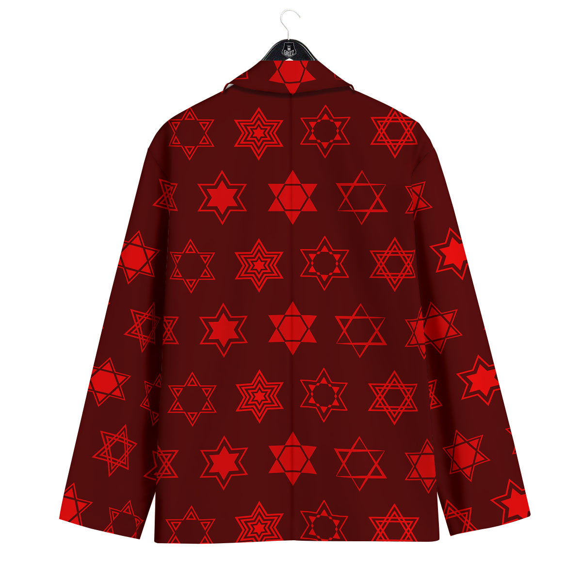 Star Of David Geometric Print Men's Sport Coat-grizzshop
