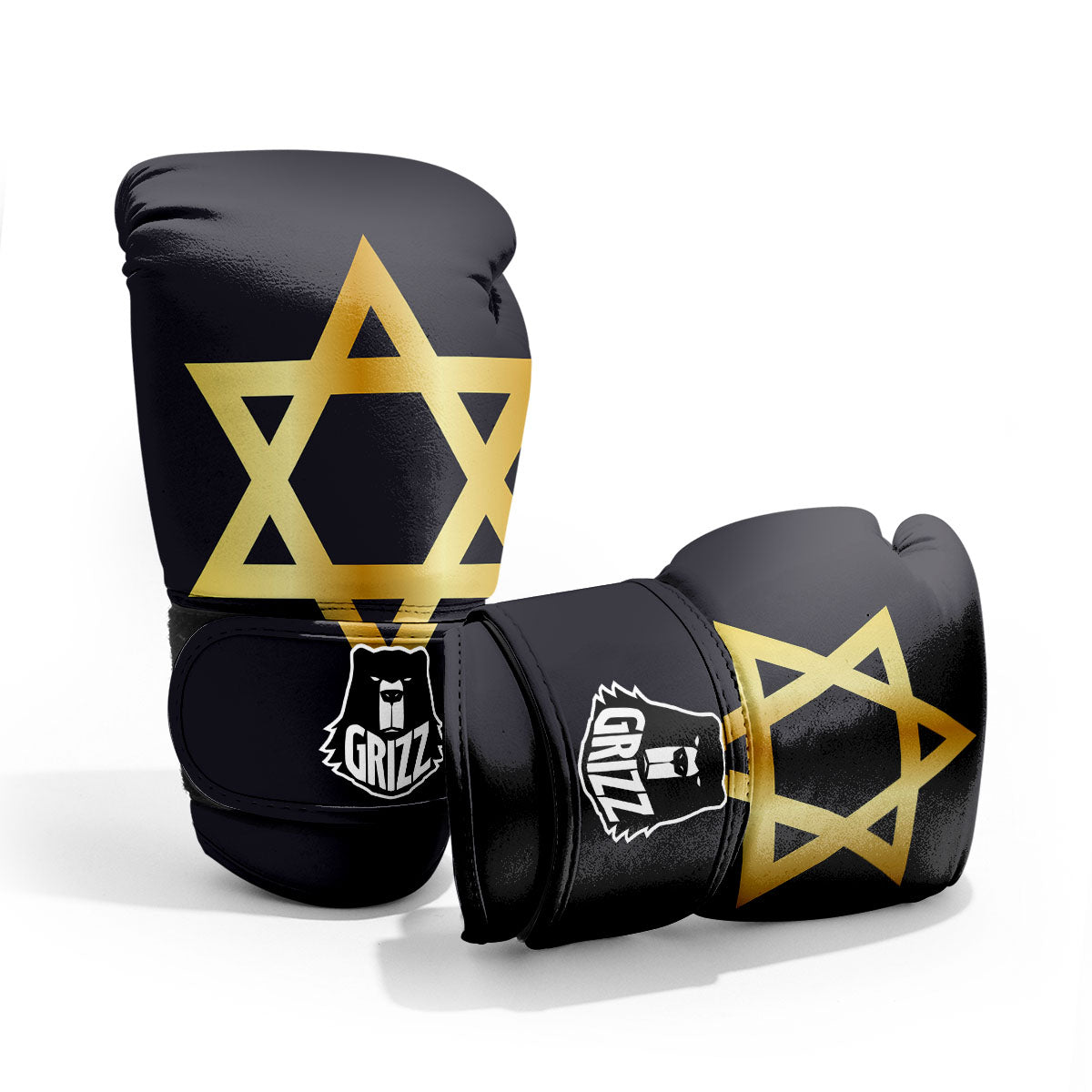 Star Of David Golden Print Pro Boxing Glove
