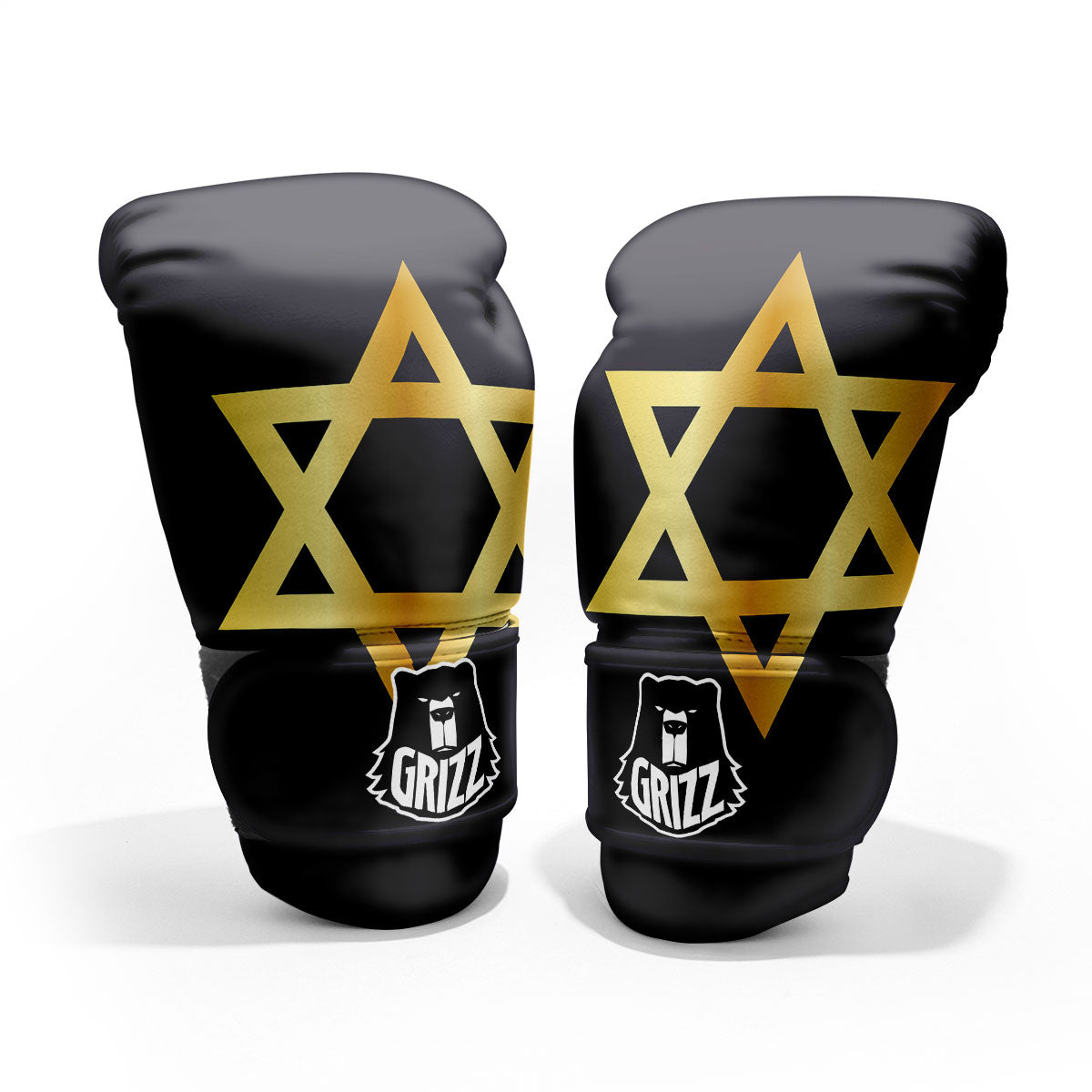 Star Of David Golden Print Pro Boxing Glove