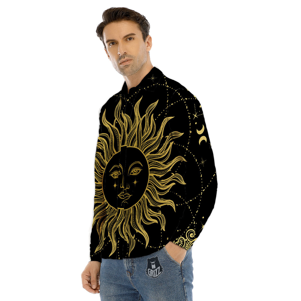 Star Of David Rainbow Print Men's Dress Shirts-grizzshop