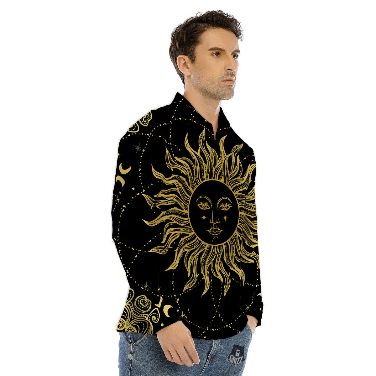 Star Of David Rainbow Print Men's Dress Shirts-grizzshop