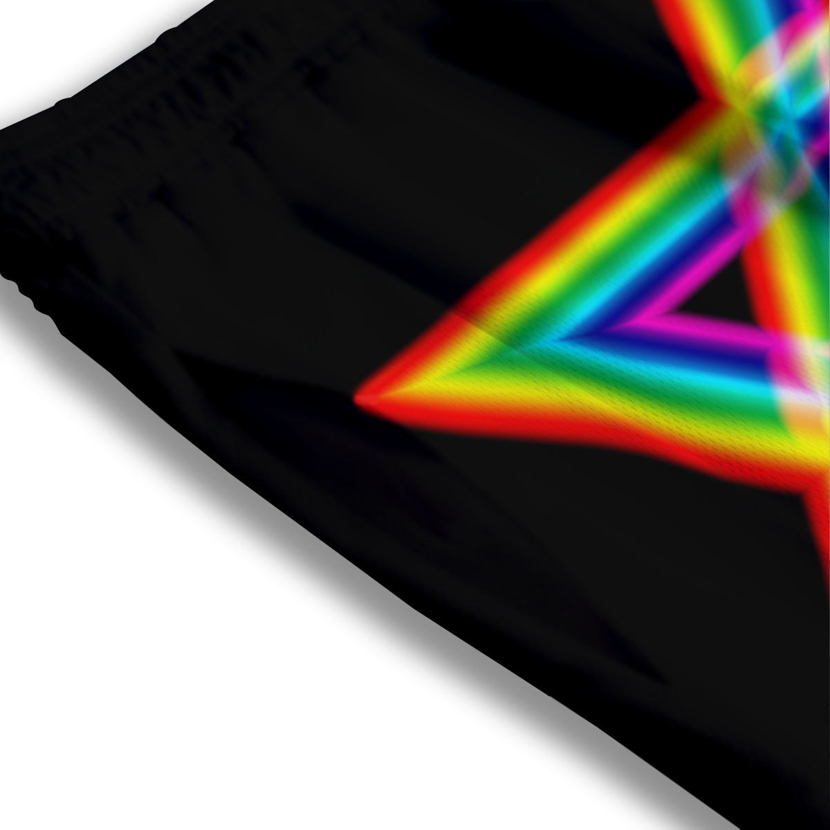 Star Of David Rainbow Print Mesh Shorts