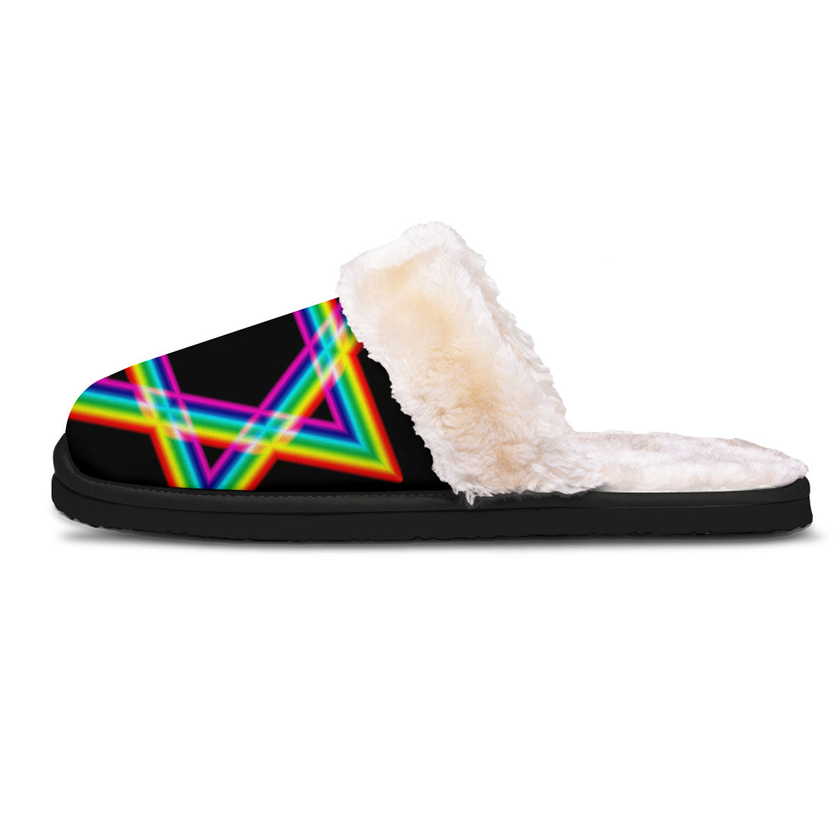 Star Of David Rainbow Print Slippers-grizzshop