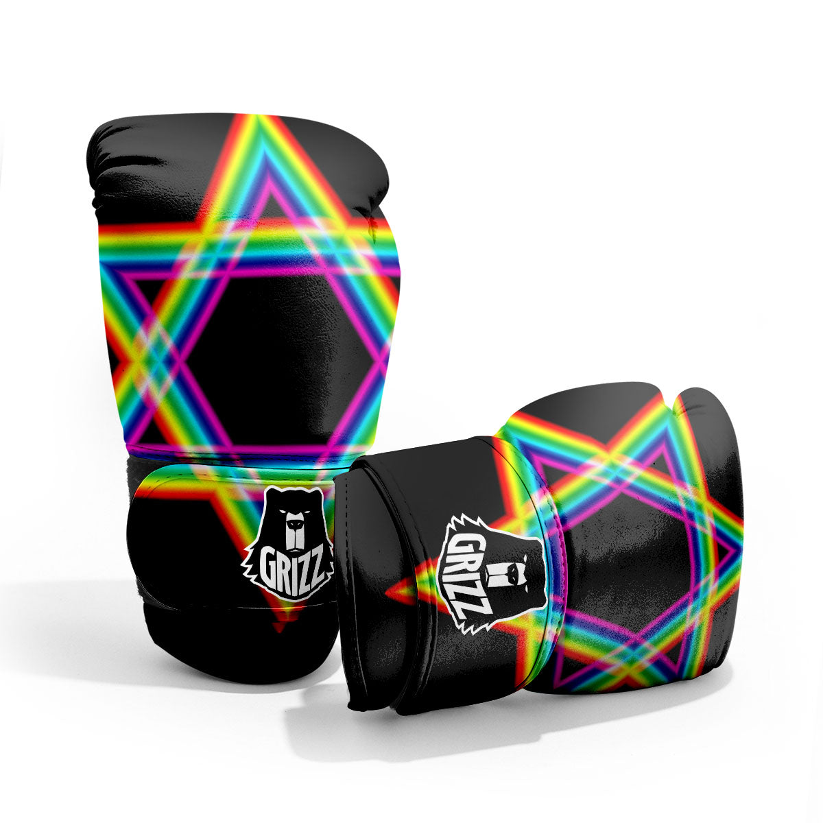 Star Of David Rainbow Print Pro Boxing Glove