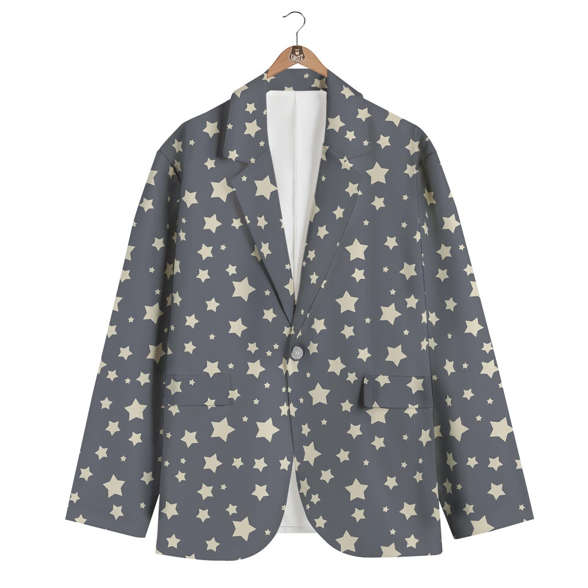 Star Pattern Print Men's Blazer-grizzshop