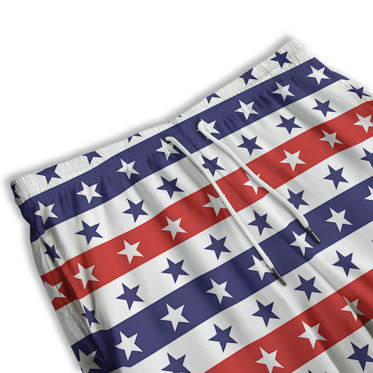 Star USA Patriotic Print Pattern Men's Athletic Shorts