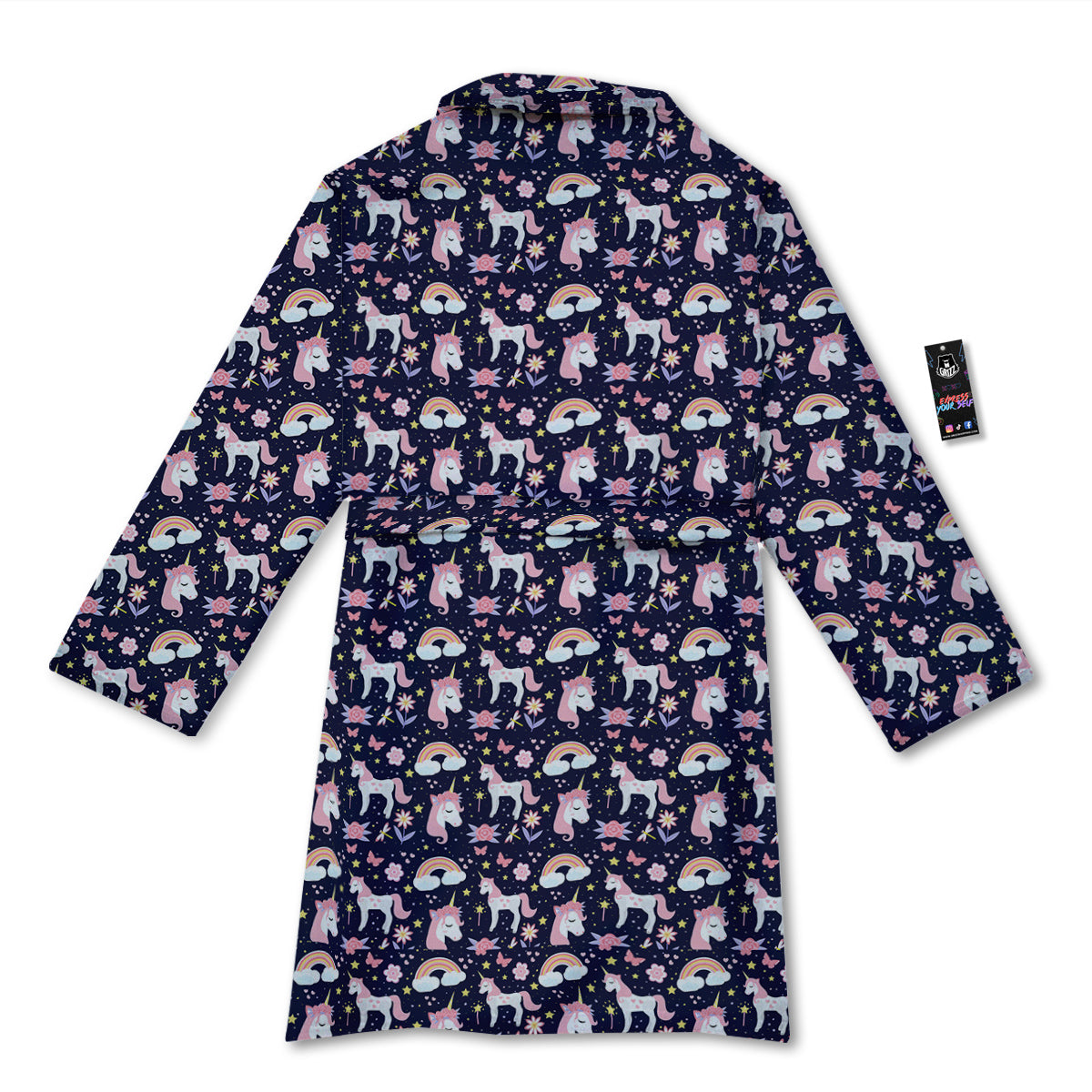 Star Unicorn Cute Night Print Pattern Bathrobe-grizzshop