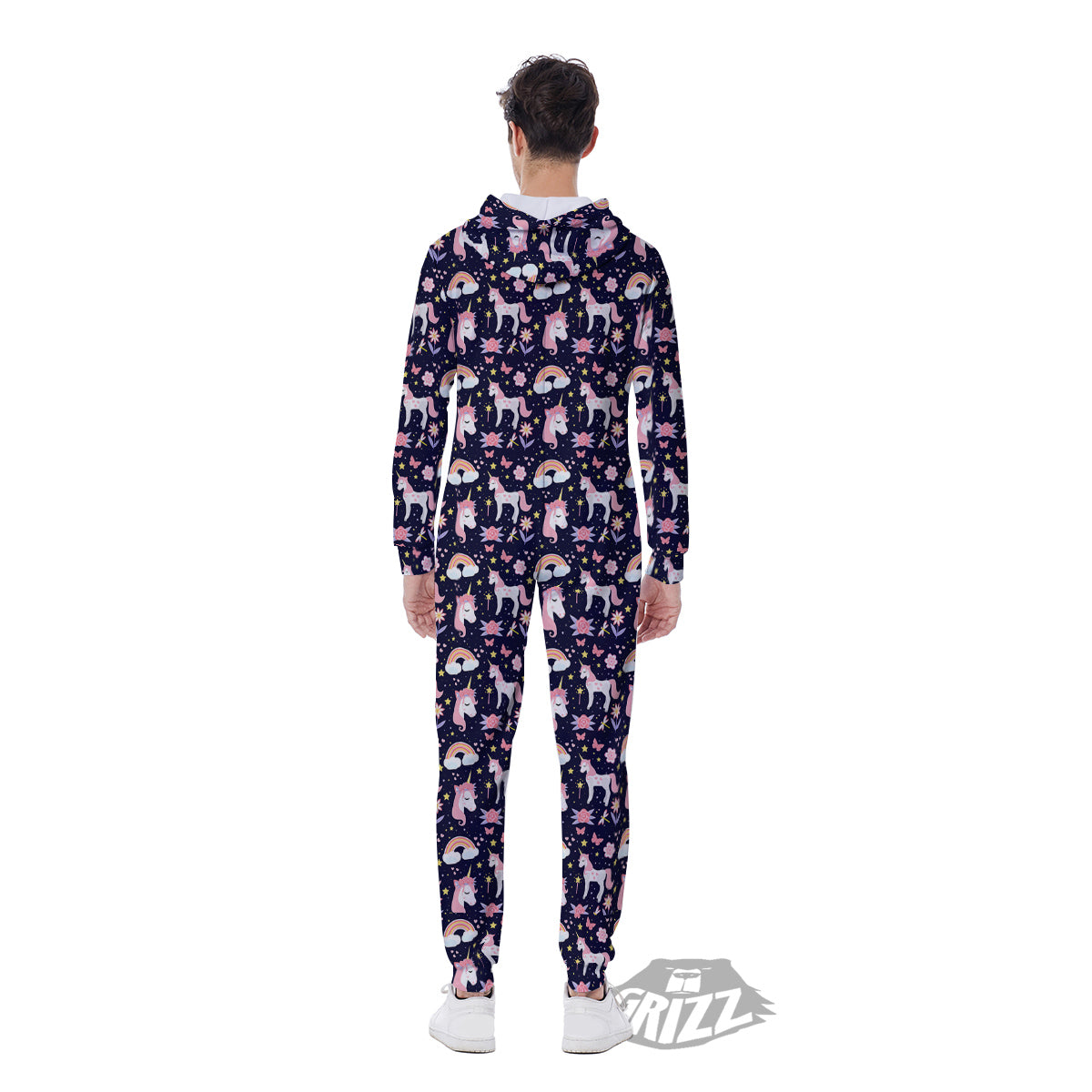 Star Unicorn Cute Night Print Pattern Men's Jumpsuit-grizzshop
