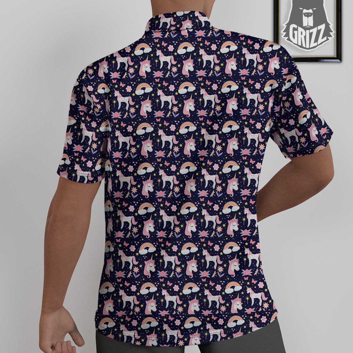 Star Unicorn Cute Night Print Pattern Untucked Shirts-grizzshop