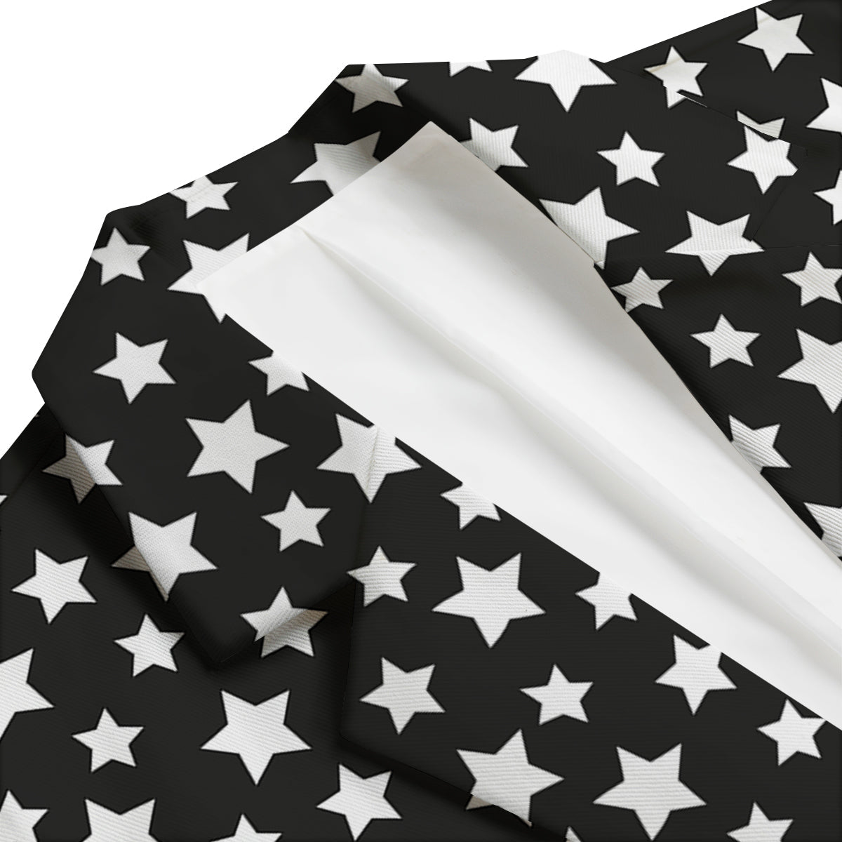 Star White And Black Print Pattern Men's Blazer-grizzshop