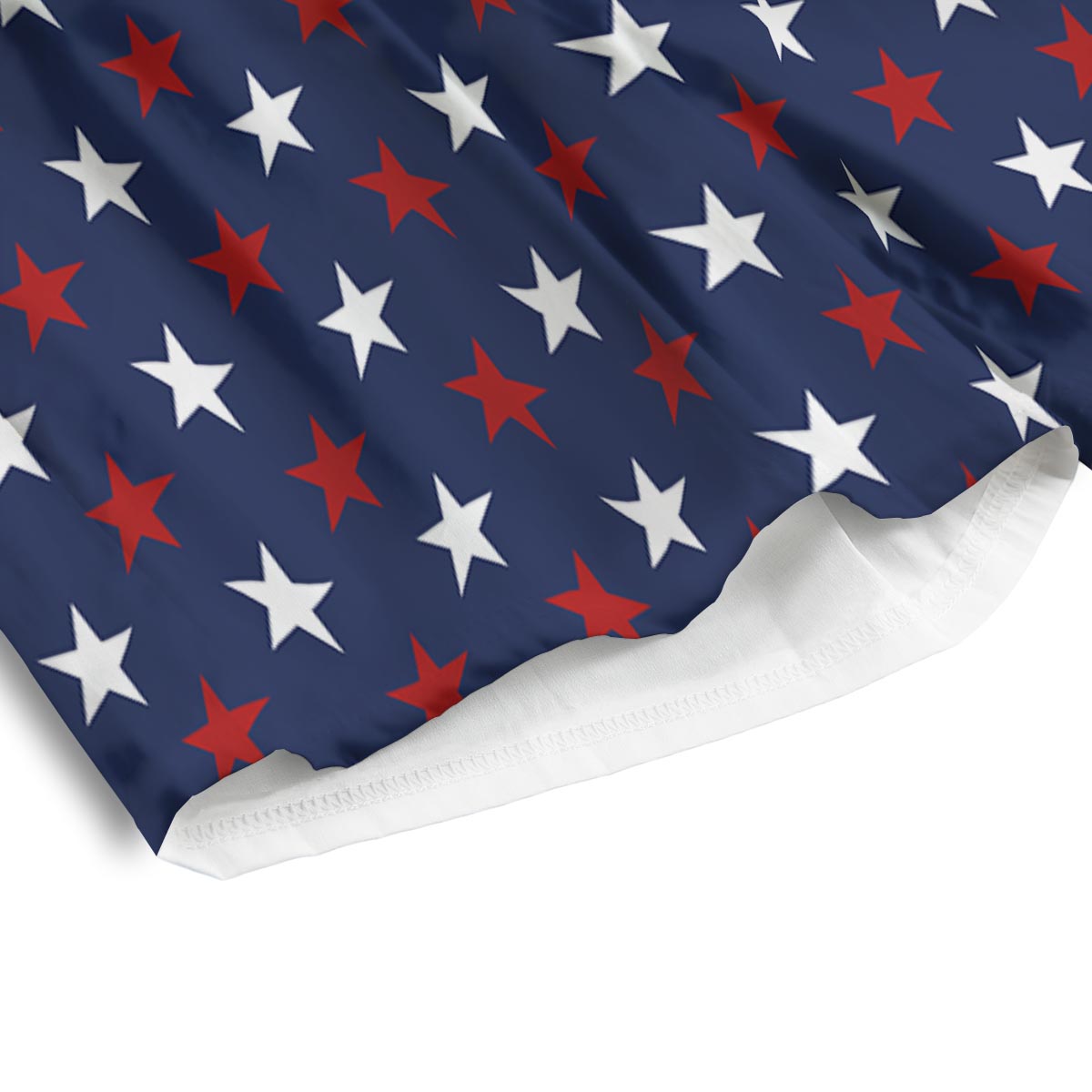 Star White And Red Print Pattern Men's Athletic Shorts