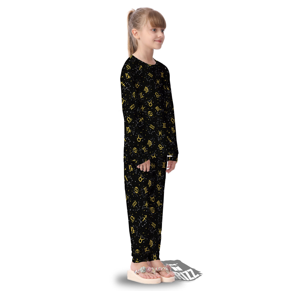 Star Zodiac Signs Print Pattern Kid's Pajamas-grizzshop