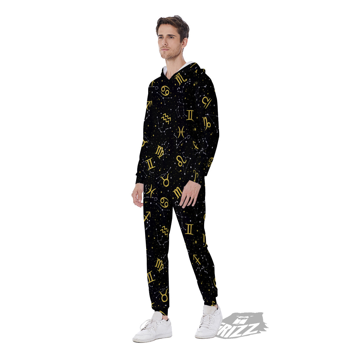 Star Zodiac Signs Print Pattern Men's Jumpsuit-grizzshop