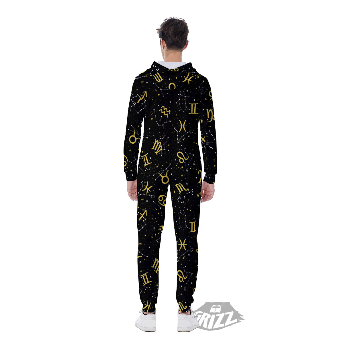 Star Zodiac Signs Print Pattern Men's Jumpsuit-grizzshop