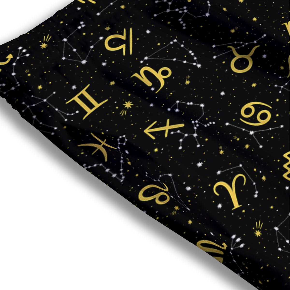 Star Zodiac Signs Print Pattern Mesh Shorts