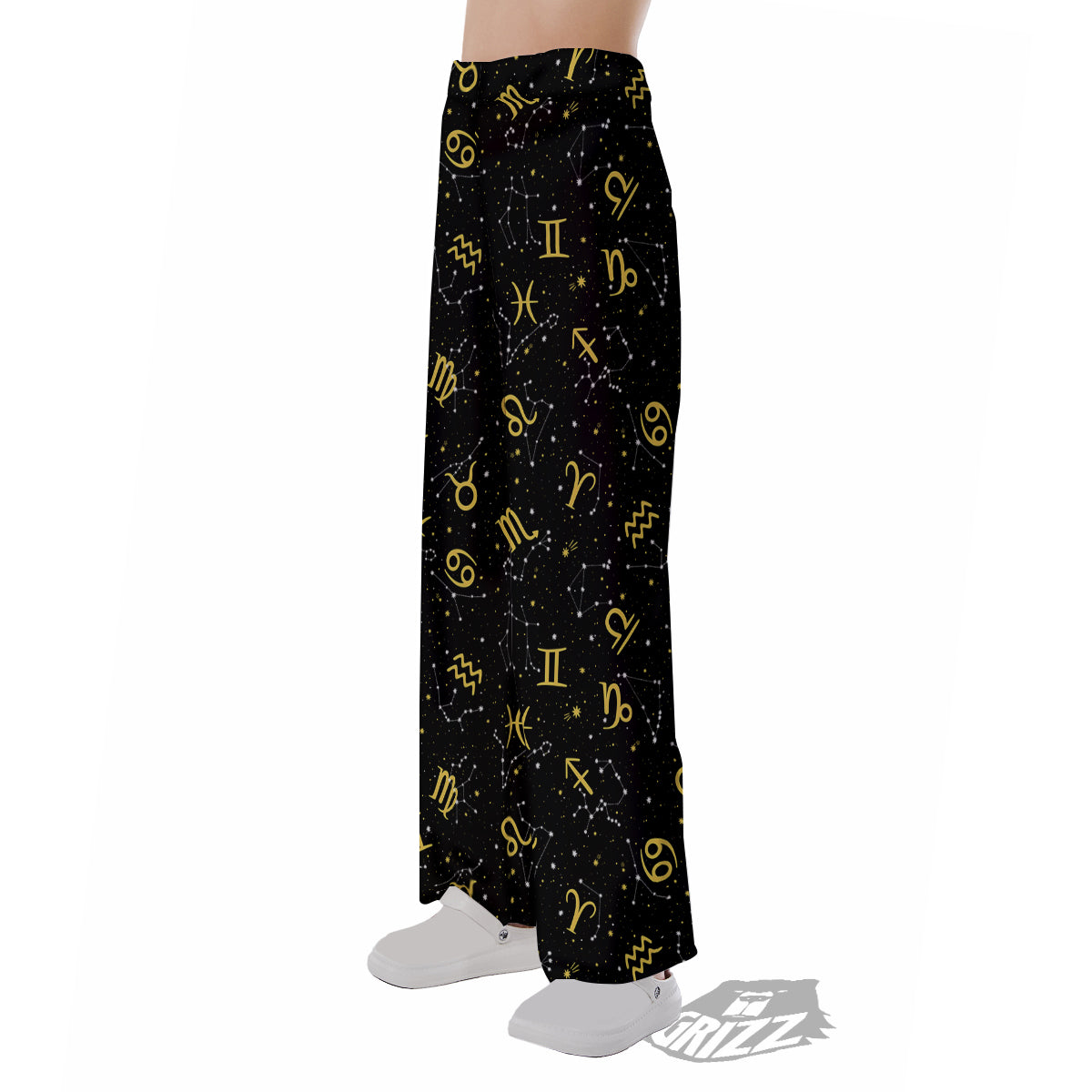 Star Zodiac Signs Print Pattern Pajama Pants-grizzshop