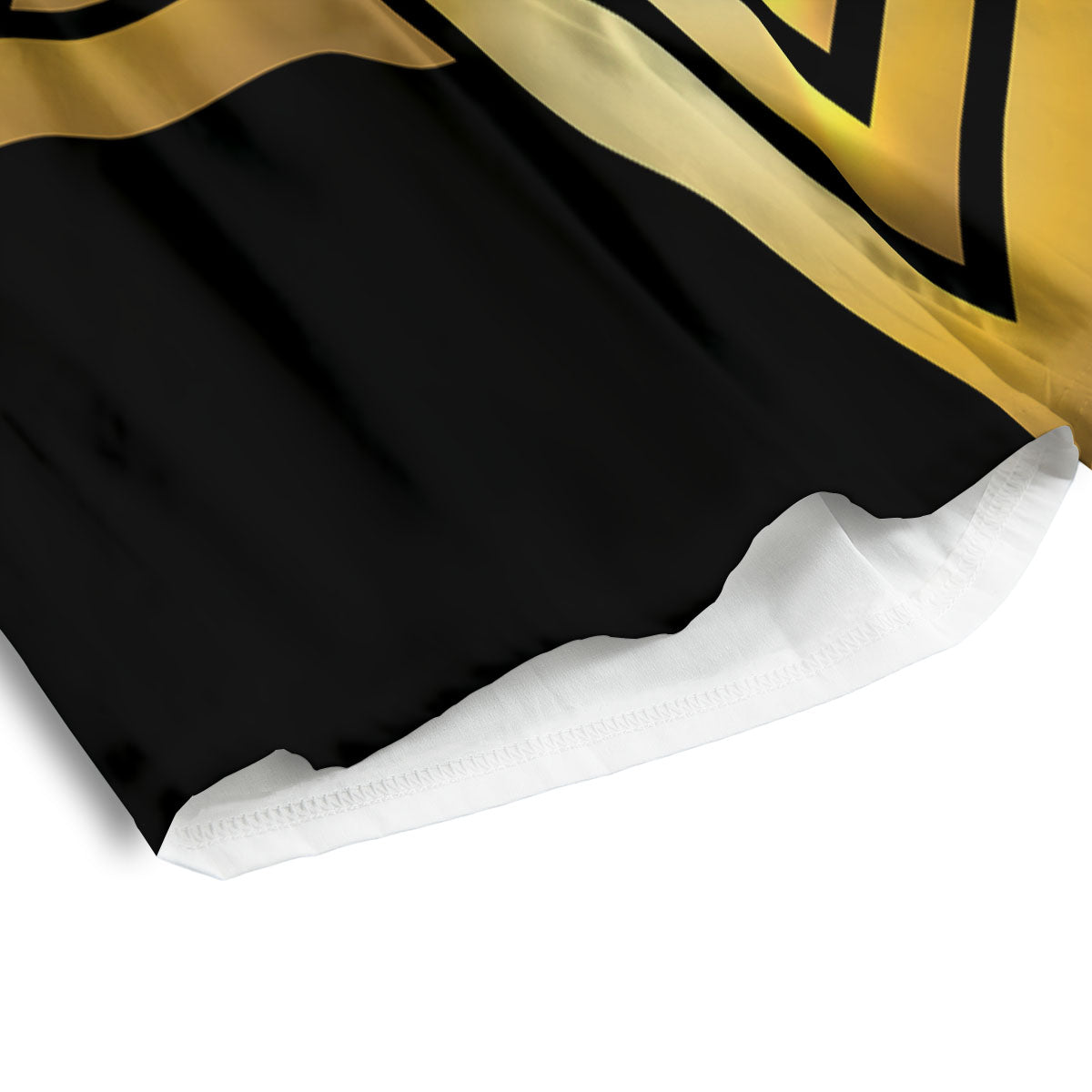 Star of David Gold And Black Print Men's Athletic Shorts