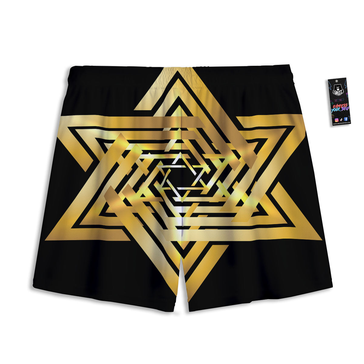 Soccer Ball Green Print Pattern Mesh Shorts