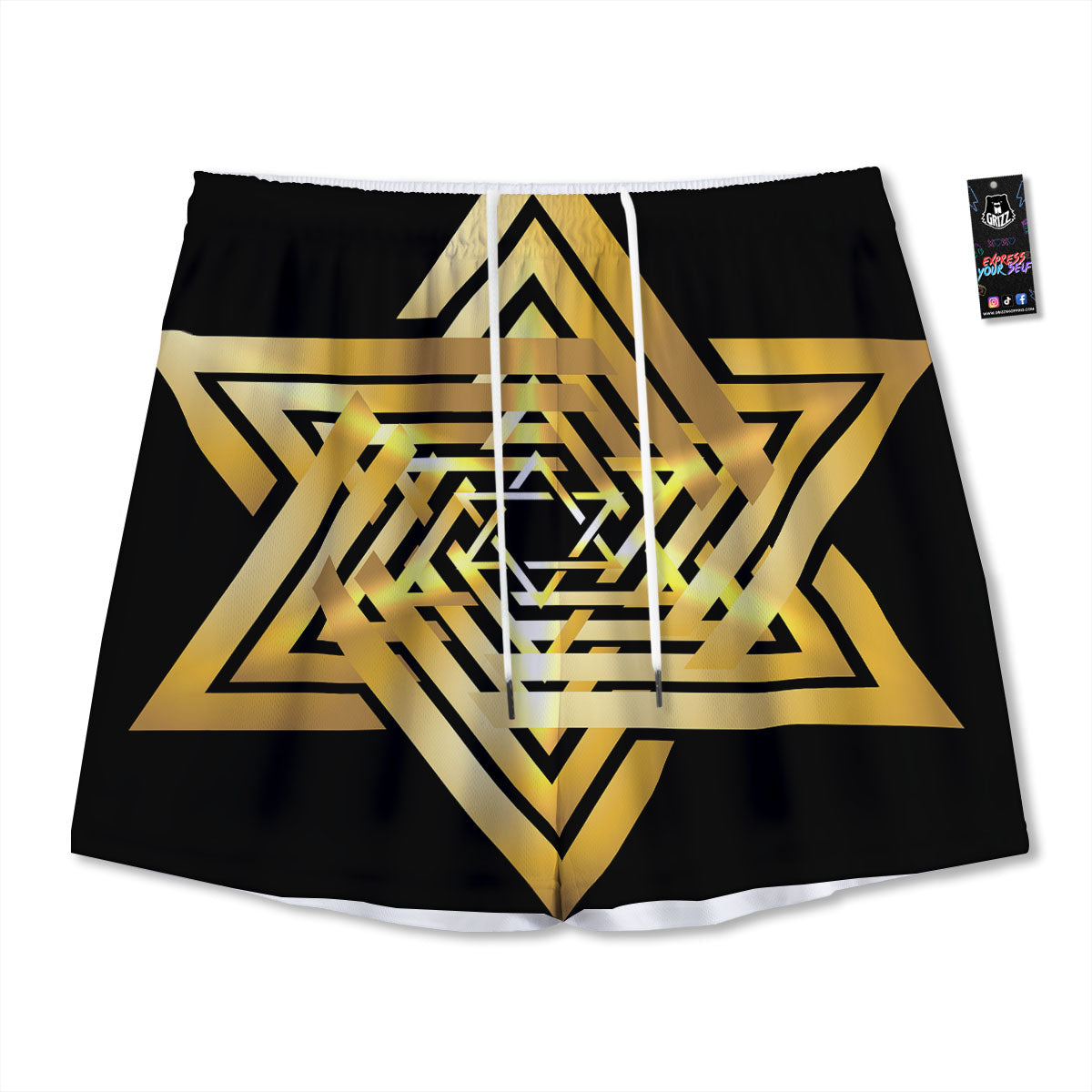 Soccer Ball Green Print Pattern Mesh Shorts