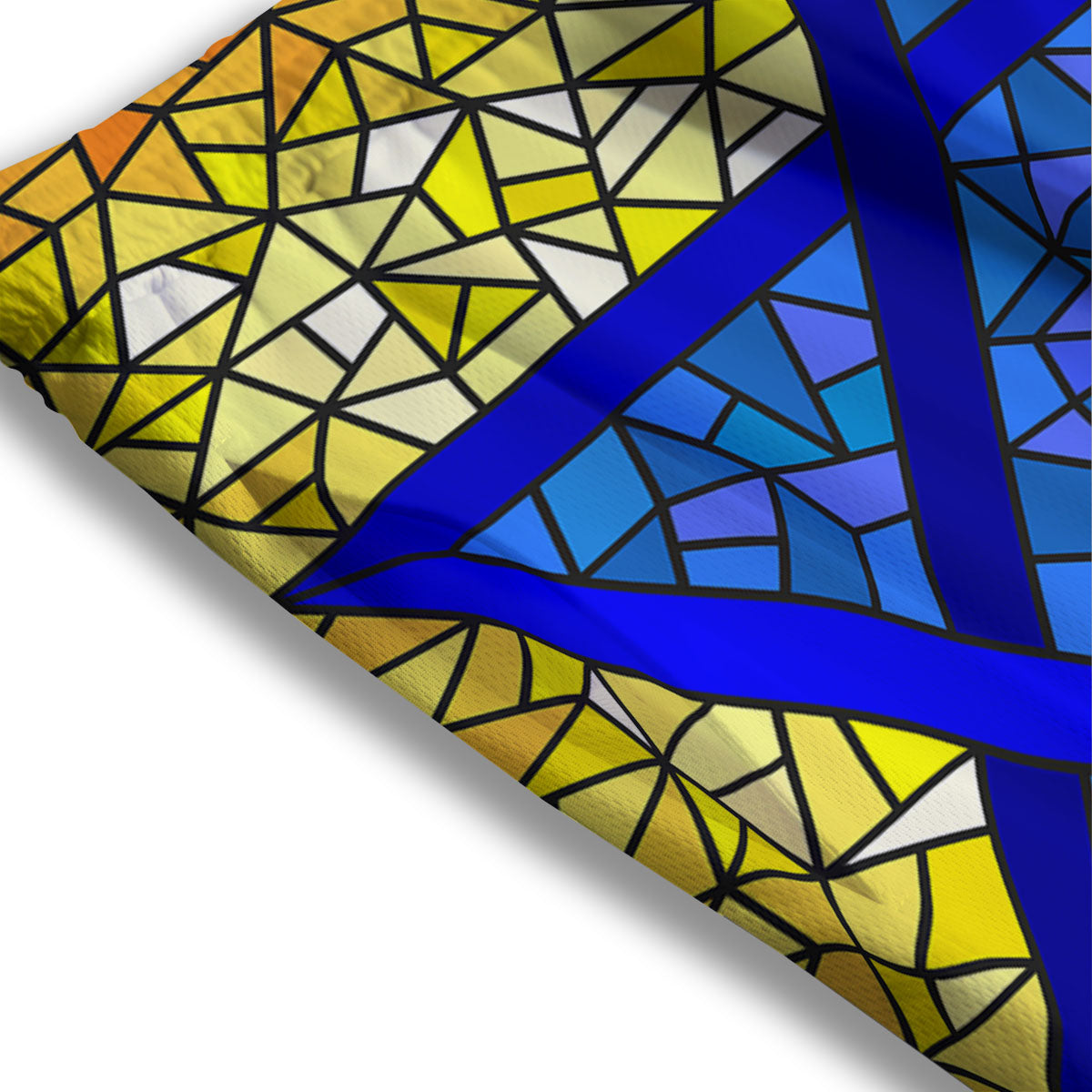 Star of David Stained Glass Print Mesh Shorts