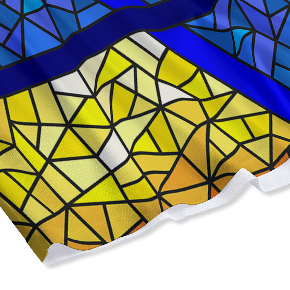 Star of David Stained Glass Print Mesh Shorts