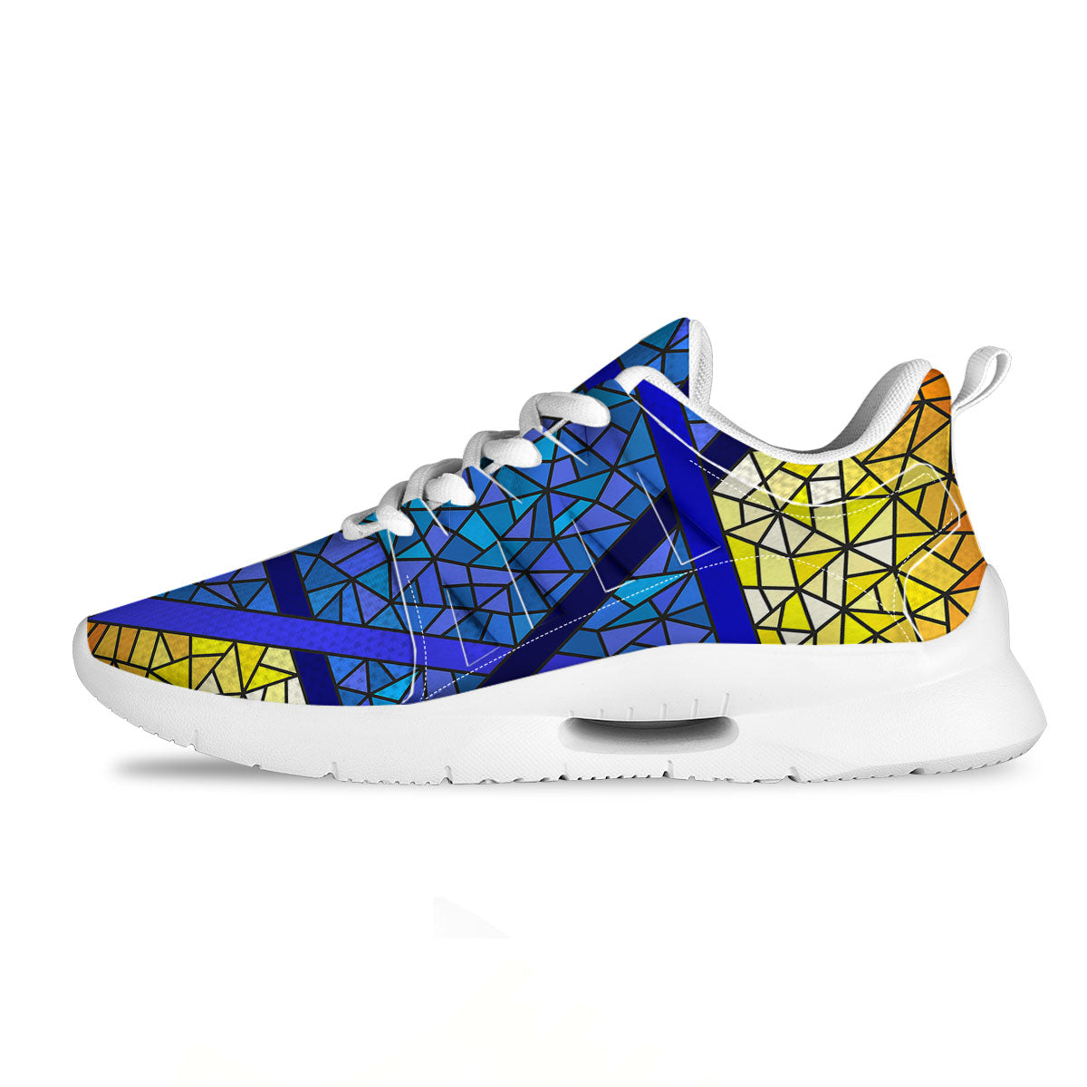 Star of David Stained Glass Print Tennis Shoes-grizzshop