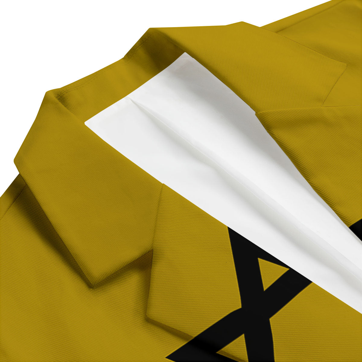 Star of David Yellow And Black Print Men's Blazer-grizzshop
