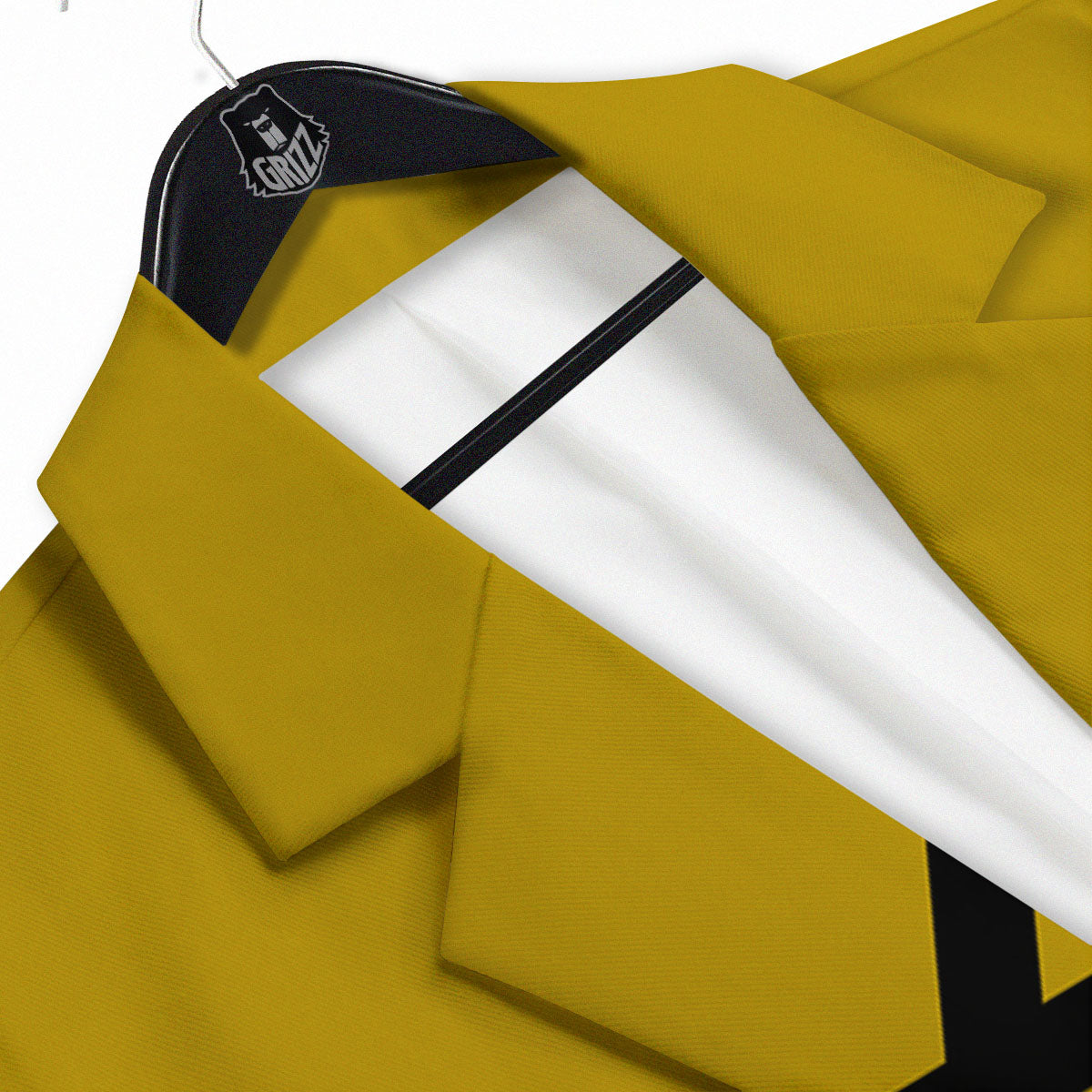 Star of David Yellow And Black Print Men's Sport Coat-grizzshop