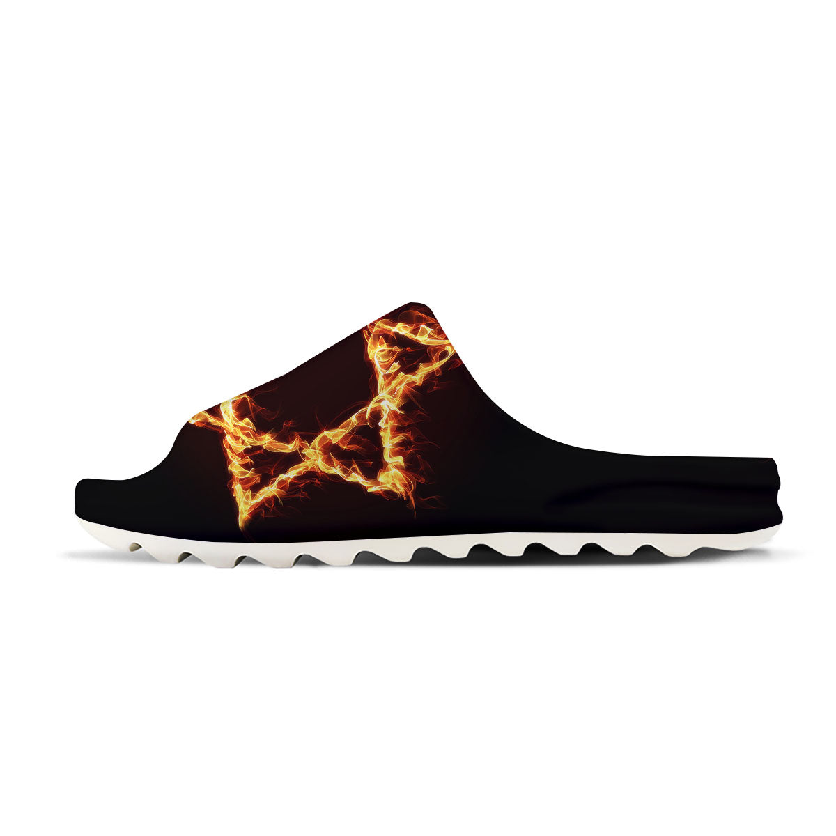 Star Of David Fiery Print Sandals-grizzshop
