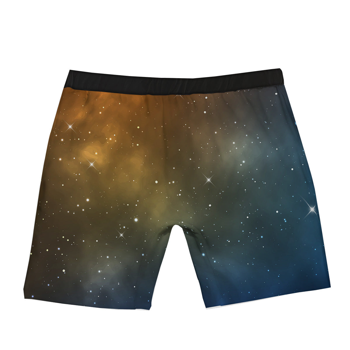 Stardust Galaxy Space Blue Orange Print Boxer Briefs