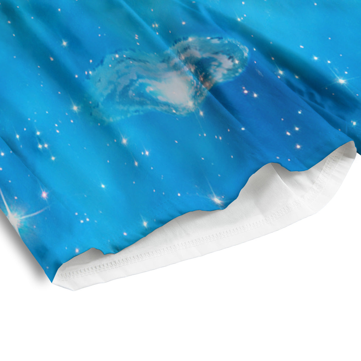 Starfield Galaxy Space Blue Cloud Print Men's Athletic Shorts