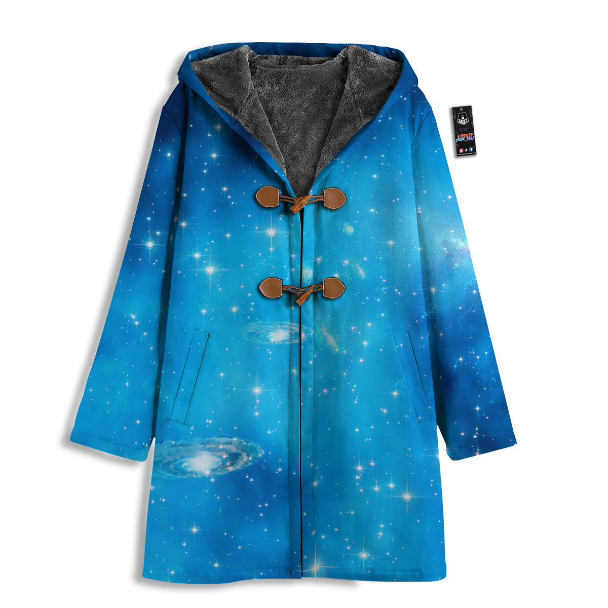 Starfield Galaxy Space Blue Cloud Print Men's Windbreaker Jacket-grizzshop