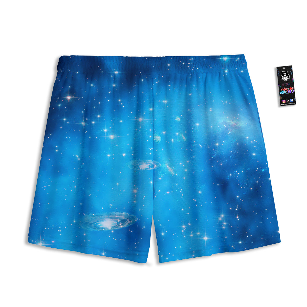Skull Flaming And Cross Wrench Print Mesh Shorts