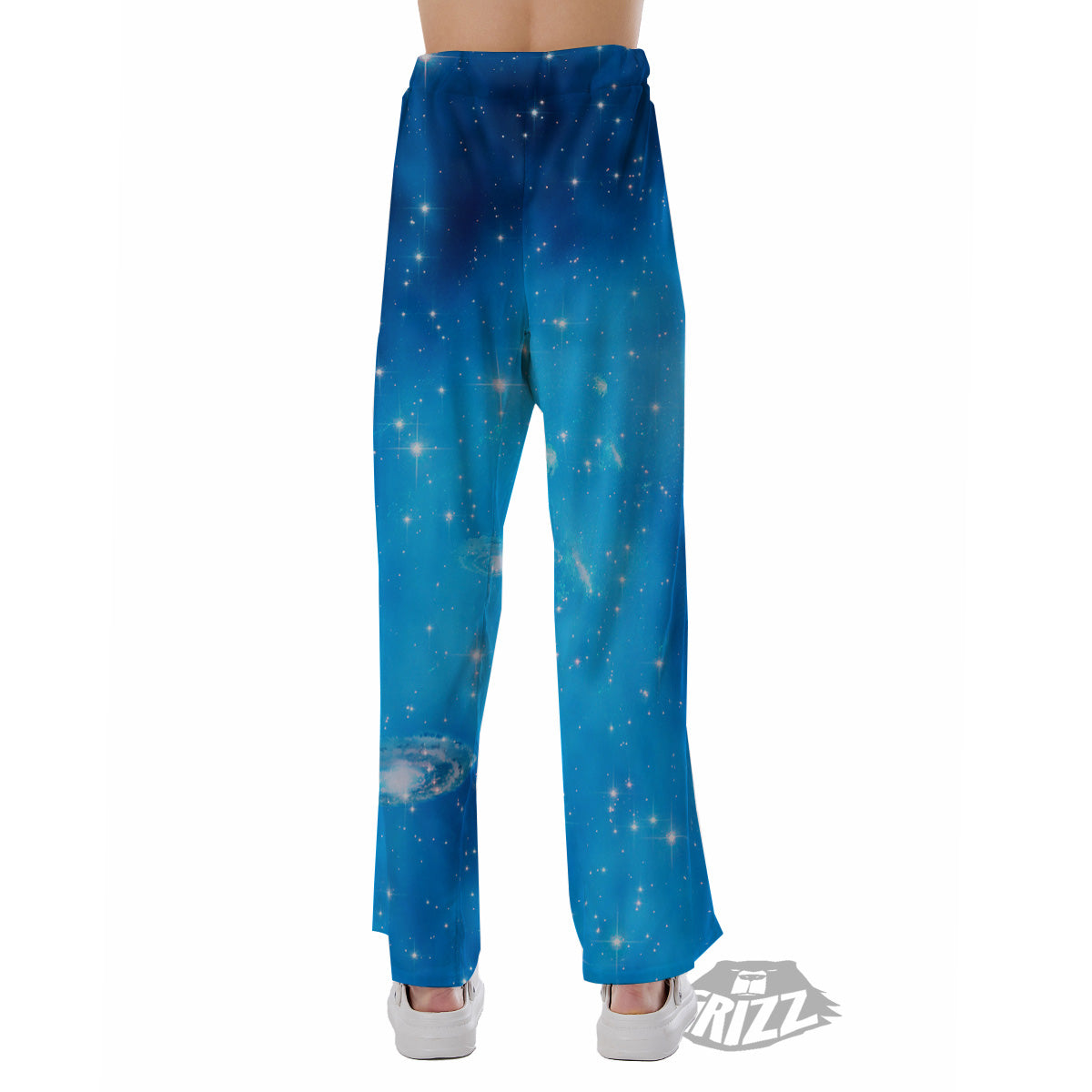 Starfield Galaxy Space Blue Cloud Print Pajama Pants-grizzshop