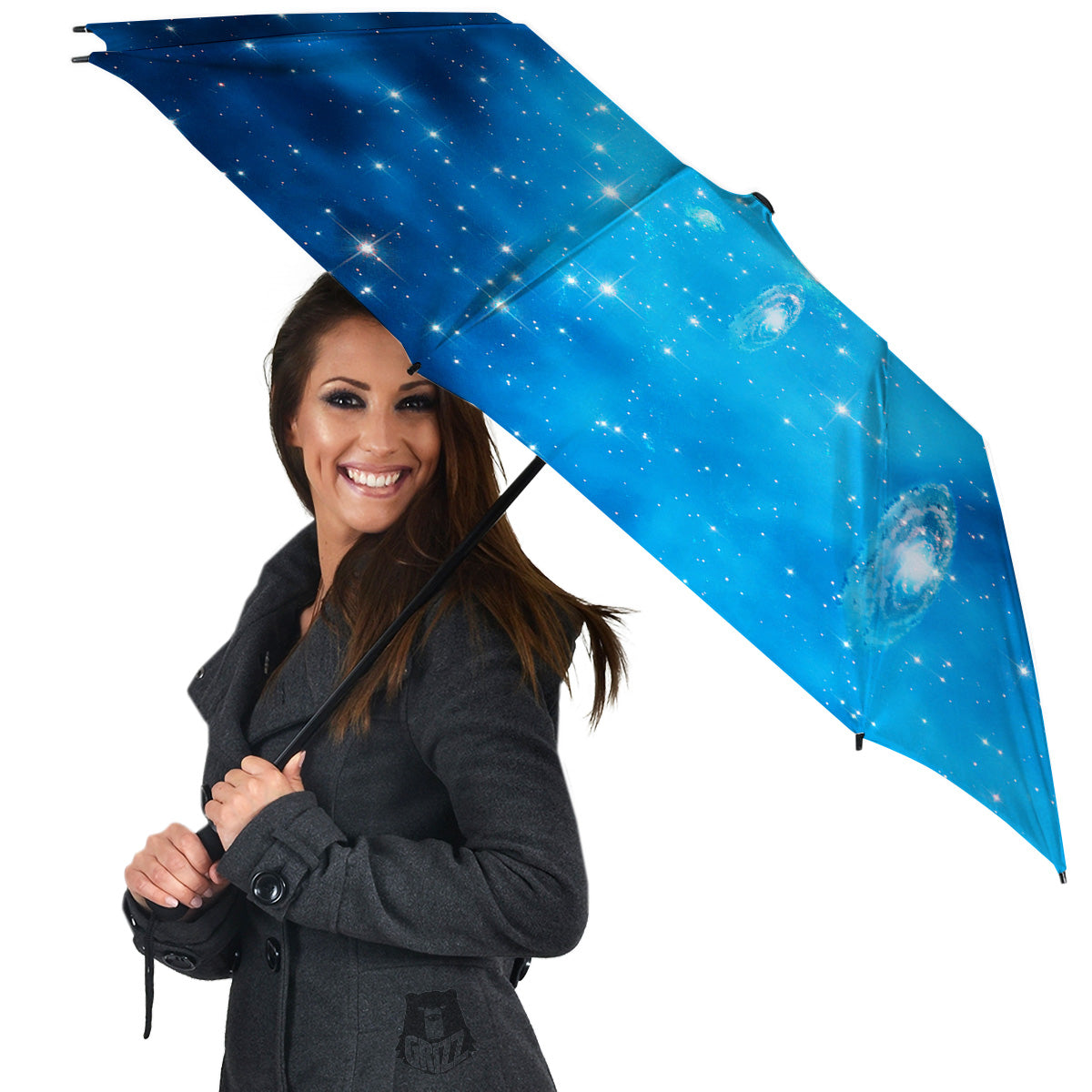 Starfield Galaxy Space Blue Cloud Print Umbrella-grizzshop
