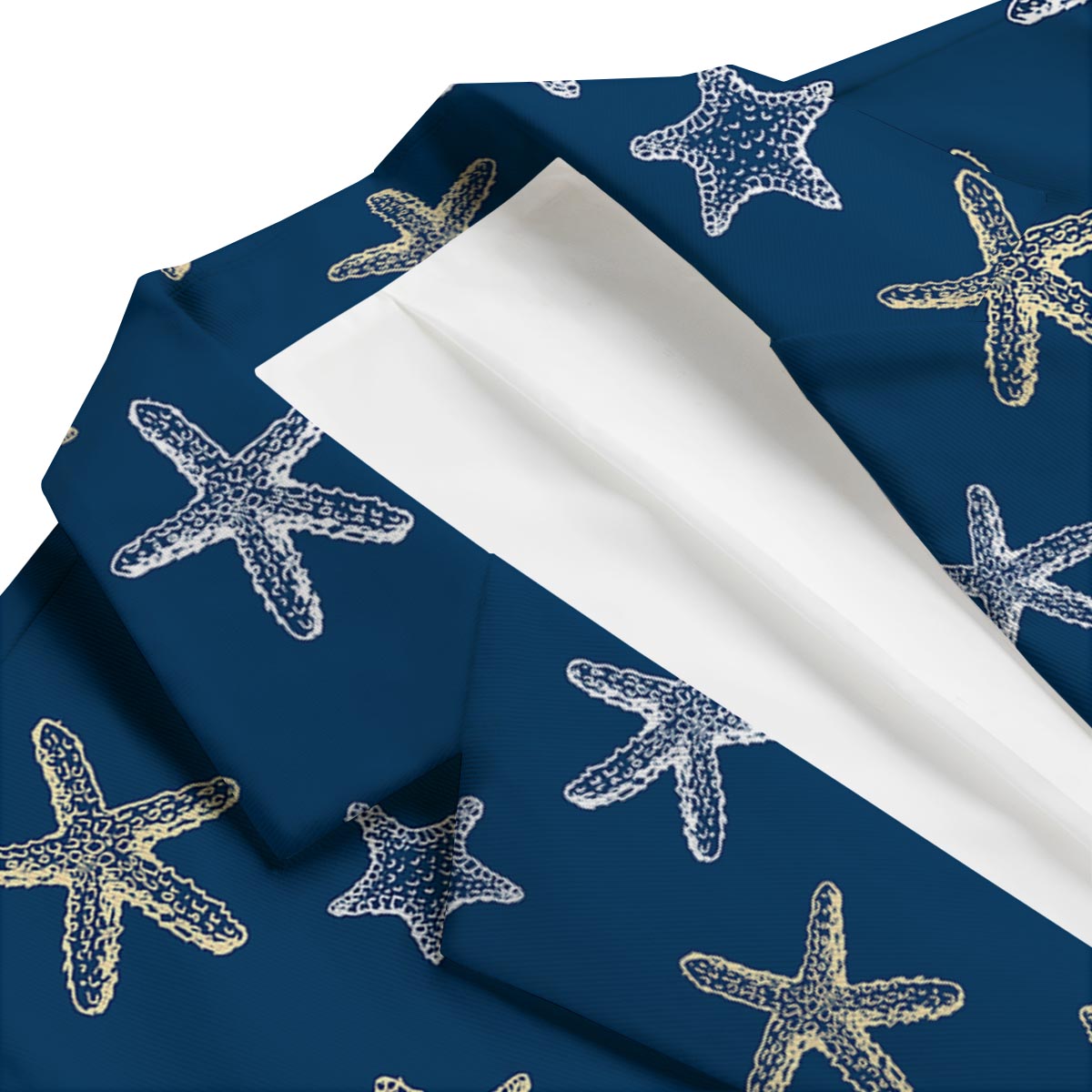Starfish Pattern Print Men's Blazer-grizzshop