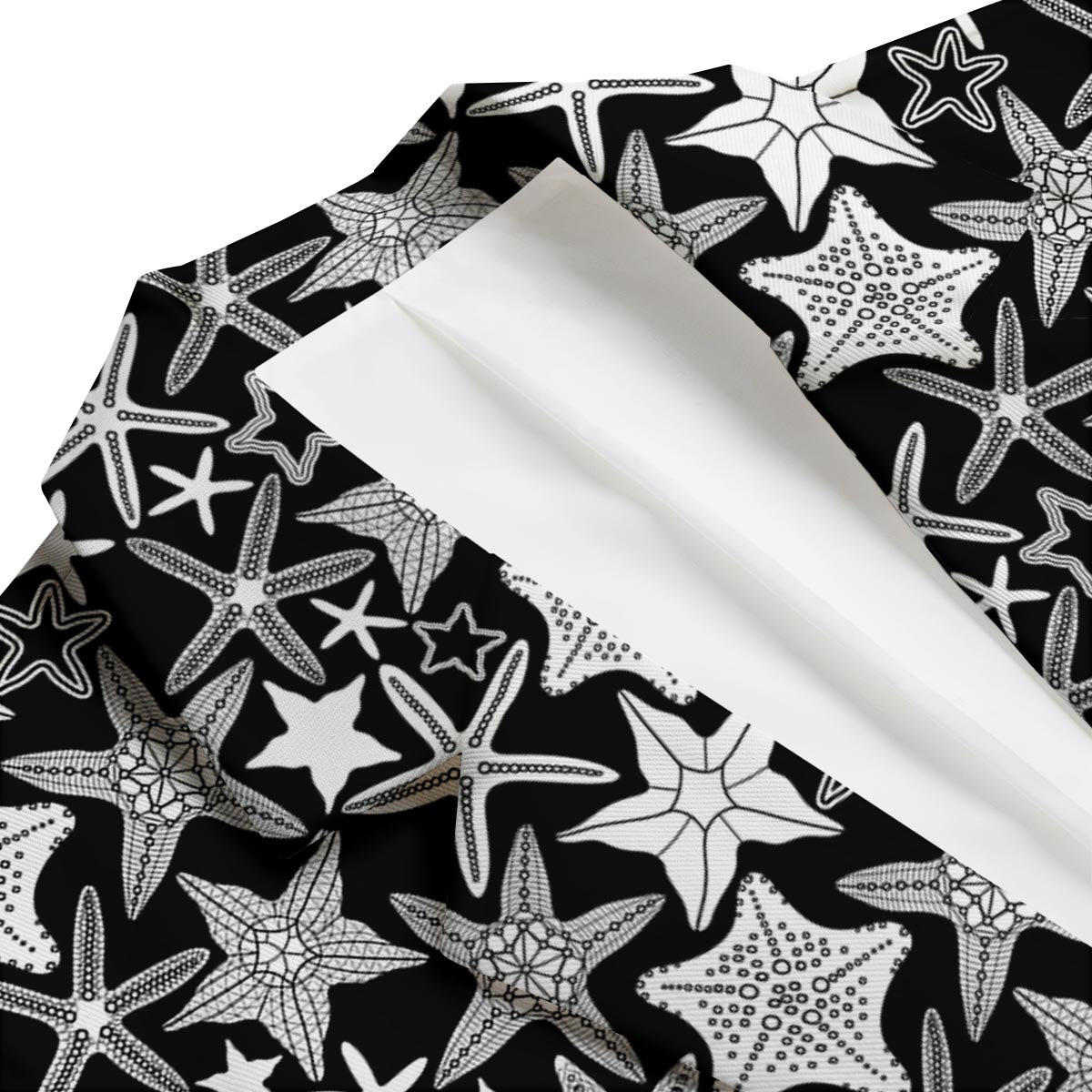 Starfish Print Pattern Men's Blazer-grizzshop