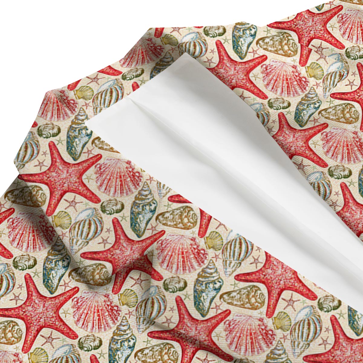 Starfish Shell Print Pattern Men's Blazer-grizzshop