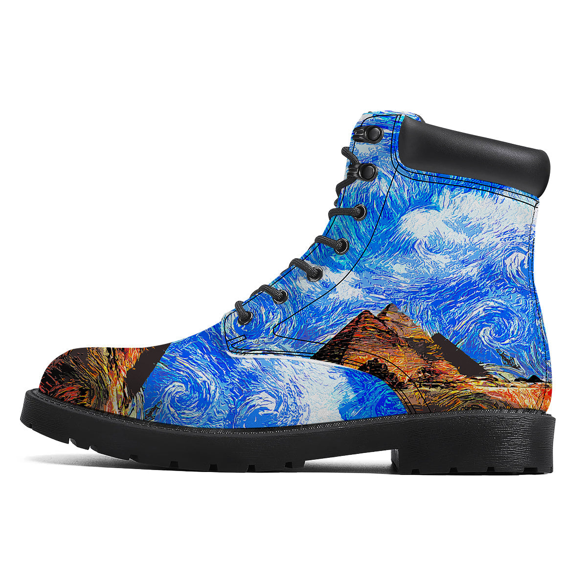 Starring Night Pyramids Print Boots-grizzshop
