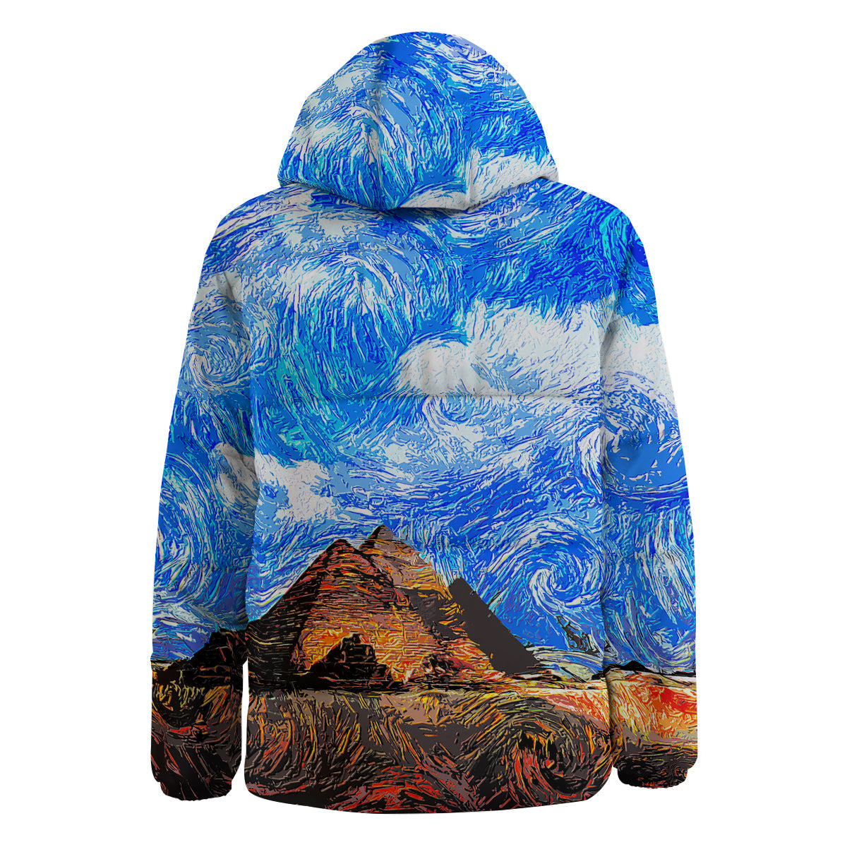 Starring Night Pyramids Print Down Jacket-grizzshop