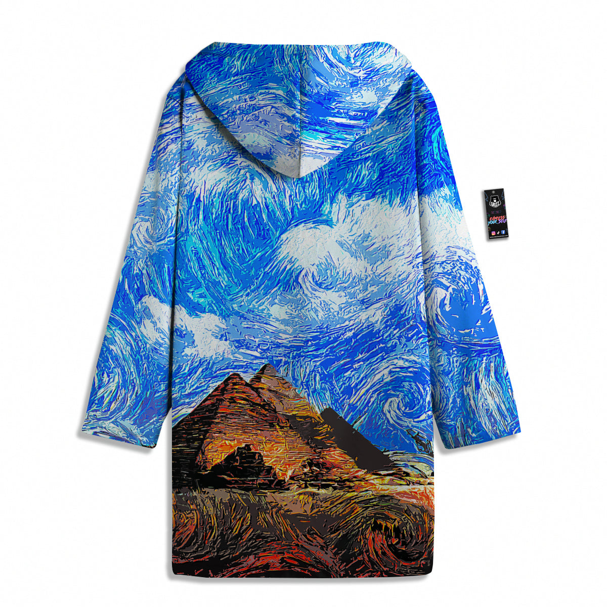 Starring Night Pyramids Print Men's Windbreaker Jacket-grizzshop