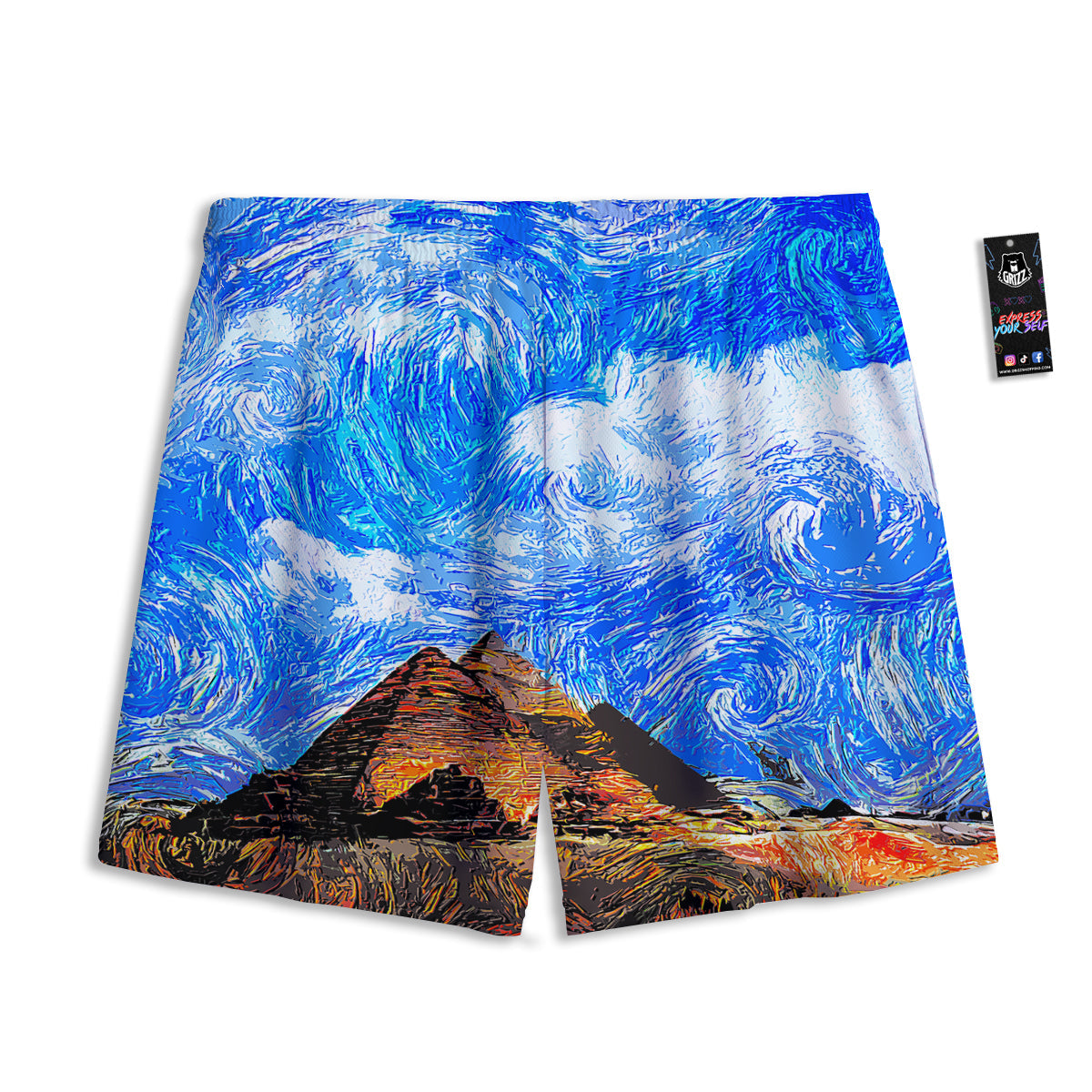 Tartan Shamrock Green Print Mesh Shorts