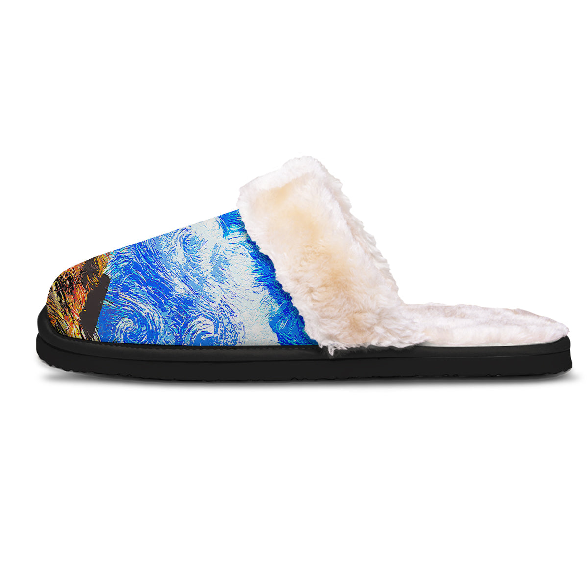 Starring Night Pyramids Print Slippers-grizzshop