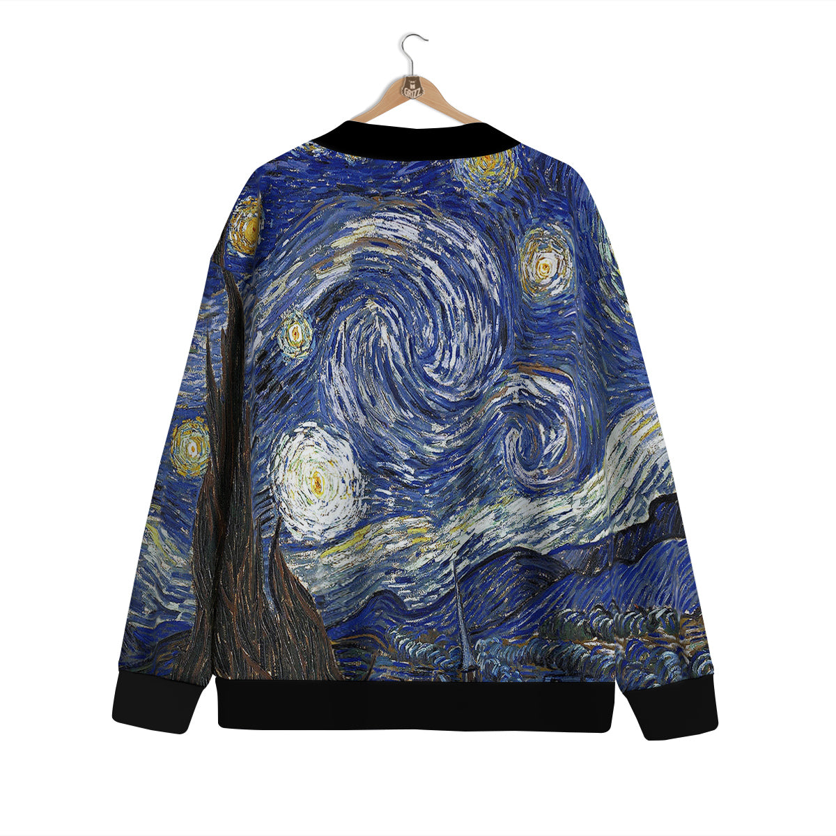 Starry Night Print Cardigan-grizzshop