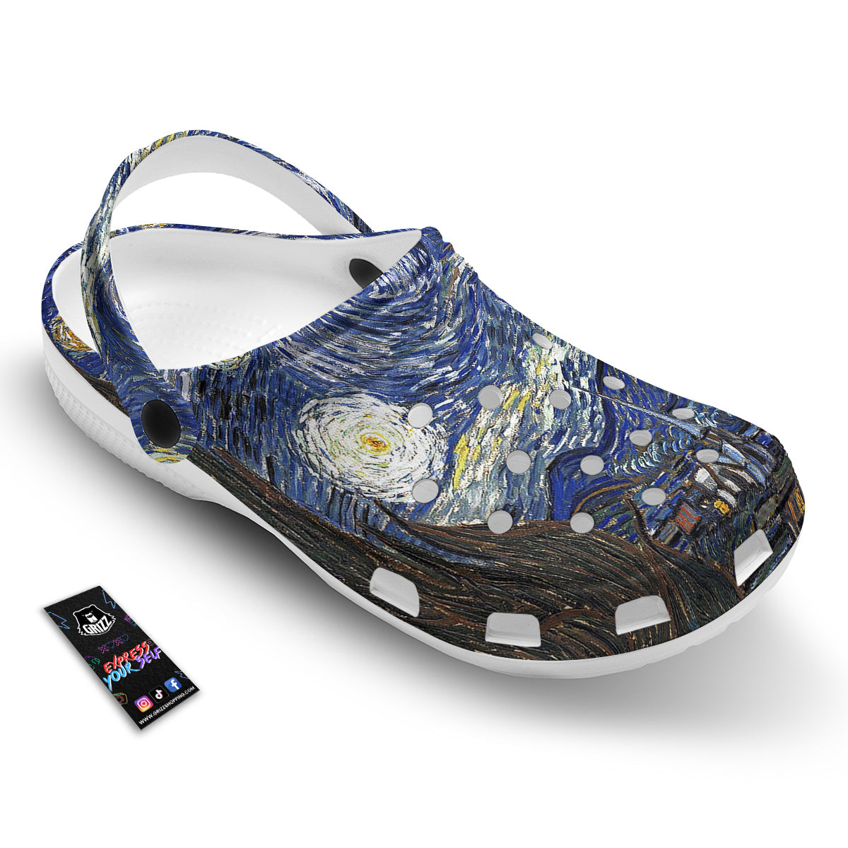 Starry Night Print Clog-grizzshop
