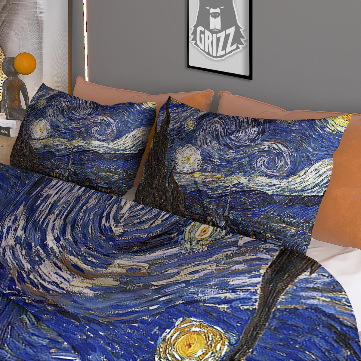 Skull Girly Emo Print Pattern Duvet Cover Bedding Set